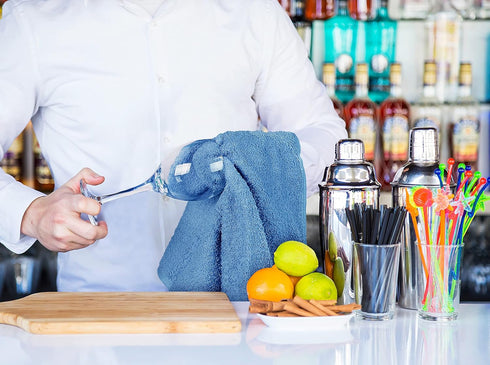 Utopia Towels - Kitchen Bar Mops Towel, Pack of 12, 100% Cotton Ring Spun, Super Absorbent for Home and Kitchen