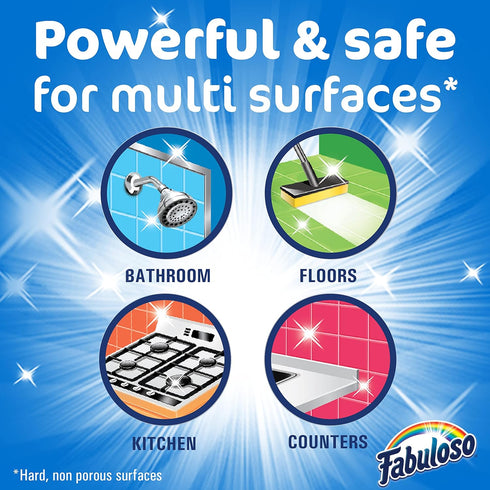 Fabuloso Multi-Purpose Cleaner, 2X Concentrated Formula, Refreshing Lemon Scent, 56 oz