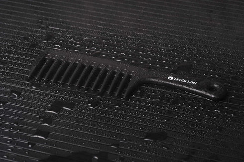 HYOUJIN Black Large Wide Tooth Detangler Paddle Brush, Best Styling Comb for Curly, Wet, Long Hair