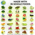 Vegan Whole Food Multivitamin Without Iron, Daily Multivitamin for Women and Men, Made with Fruits & Vegetables, 180
