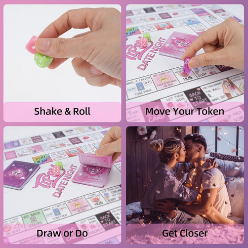 Westant 100+ Tipsy Date Night Couples Drinking Game A Flirty Adult Board Game for Couples, Fun Date Night Games