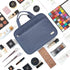 NISHEL Travel Toiletry Bag - Portable Hanging Organizer for Full-Sized Shampoo, Conditioner, Aegean-Blue