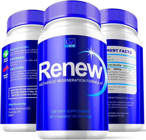2 Pack Renew Capsules - Advanced Renew Pills, Maximum Formula, 120 Capsules for 2 Months