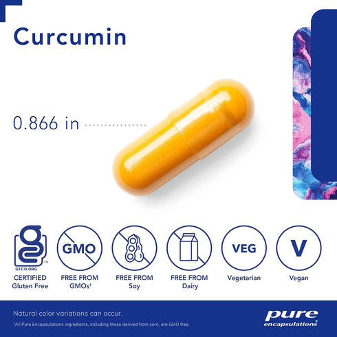 Pure Encapsulations Curcumin 500 mg - Non-GMO & Vegan - 60 Capsules - Supports Joint & Liver Health - Curcuma Longa