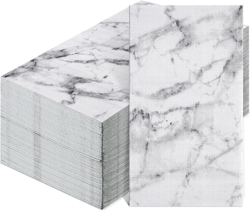 Zonon 200 Pcs Paper Hand Towels for Bathroom Disposable Hand Towels Marble Guest