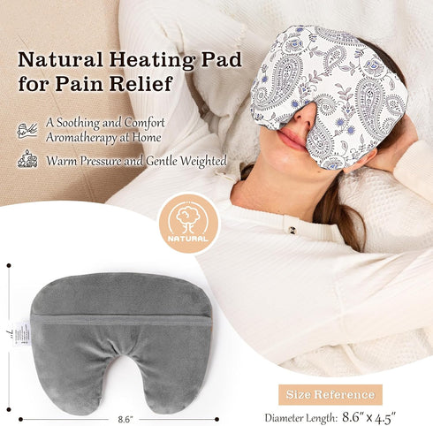 Hihealer Microwave Heating Pad - Reusable Moist Heat Pad for Cramps, Joints, and Neck Pain Relief