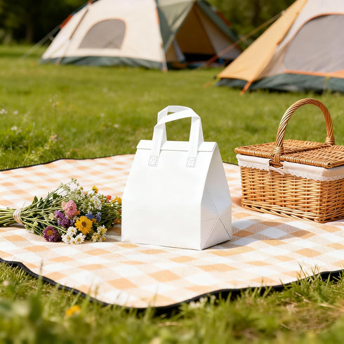 QIUYACARE (50, 9.8Hx8.2Lx4.7W) Customized Insulated Thermal Bag Self-Sealing Disposable Takeaway Bag For Food Delivery