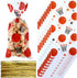 Blulu 100 Pieces Basketball Party Treat Bags with 100 Pack Gold Twist Ties for Sports Team Party Favors