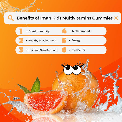 Halal Kids Multivitamin Gummies | Vitamin C, D, Zinc, A, E, B6, B12, Biotin, Folate | 90 Count, Vegetarian, Gluten Free