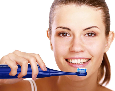 Pursonic S430 High Power Rechargeable Electric Sonic Toothbrush with 12 Brush Heads & Storage Charger, Blue