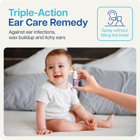Swimmers NAVEH PHARMA Otic Guard Baby Ear Drops Natural Ear Oil for Ear Wax Removal & Infection Relief Gentle Ear