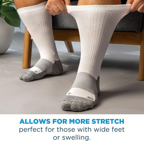 WC4 OrthoSleeve Wide Diabetic & Neuropathy Compression Socks, Non-Binding for Men & Women, Improve Circulation & Edema