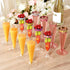 Torchero 4.5 OZ, 100 Count, Placstic Champagne Flutes Disposable, SilverGlitter, Party Supplies for Women's Day