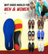 240+lbs Plantar Fasciitis Insoles - 100% Memory Foam Comfort, High Arch Support Inserts for Pain Relief, Orthotic for