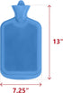 SteadMax Hot Water Bottles, 2 Pack, 2L (68oz) Natural Rubber for Pain Relief Heating Pad