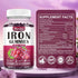 (2 Pack) Iron Gummies Supplement for Women & Men, Vegan Blood Builder with Vitamin C, B12, Folate - Grape Flavor, 120