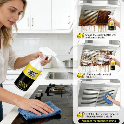 Quboora 2PCS Multi-Purpose Stain Remover, All Purpose & Stain Remover For Kitchen, Bathroom, Car. Its Effectively