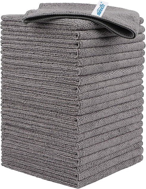 HOMEXCEL Microfiber Cleaning Cloths, 24 Pack, Lint Free, Highly Absorbent, Reusable Cleaning Rags for House