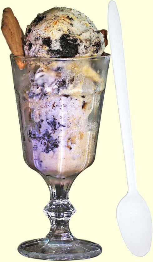 8" Long Soda/Sundae Spoons, White, 100 Count