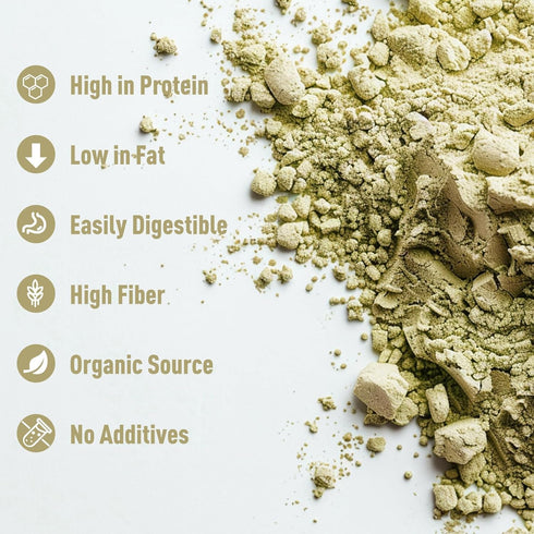 UNLEASH'D ORGANIC 16 oz 100% Organic Mung Bean Protein Powder Pure Plant-Based Protein, Rich in Vitamins, Minerals
