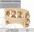 Gaiam Relax Massage Ball Roller - Handheld Wooden Total Body Massager for Back, Neck, Foot, Leg, Arm Relief