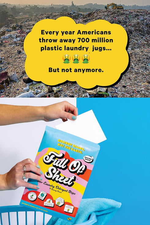 Shinesty Full of Sheet Eco-Laundry Detergent Strips, 30 Sheets, Hypoallergenic & Plastic Free, Boulder Breeze