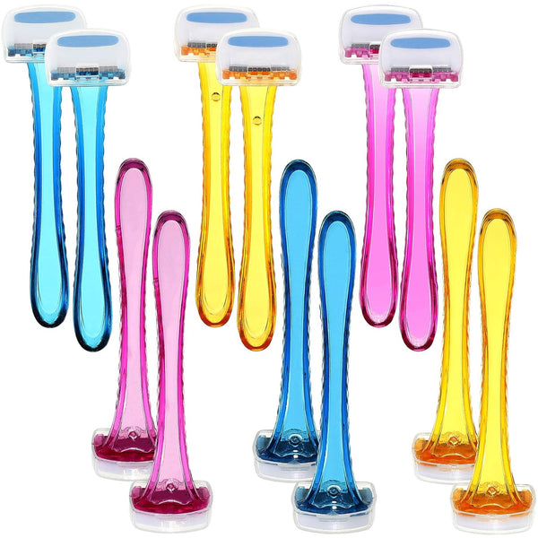 Honoson 12 Pieces T Type Bikini Razor, Disposable Women Razors for Pubic Hair Removal Beauty Tool