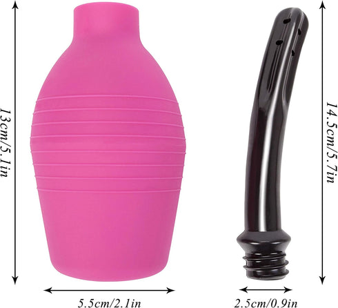 Enema Bulb for Men or Women - Douche Cleaner, 310 ml Capacity (Purple Color)