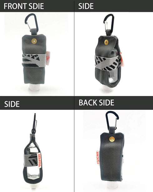 SUCHI Loop,Backpack 60ml/ 2 oz Travel Size Hand Sanitizer Holder,Bottle Case and Carabiner Carrier bag-Portable Mini
