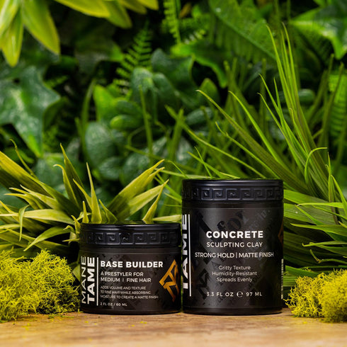 MANE TAME Base Builder 2oz, Prestyling Hair Balm for Medium-Fine Hair, Adds Volume and Texture with Matte Finish