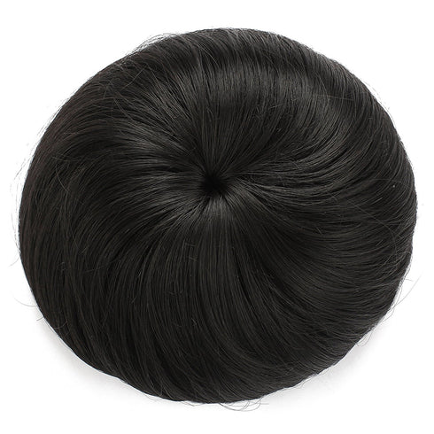 Onedor Synthetic Fiber Hair Extension Chignon Donut Bun Wig Hairpiece (2# - Darkest Brown)