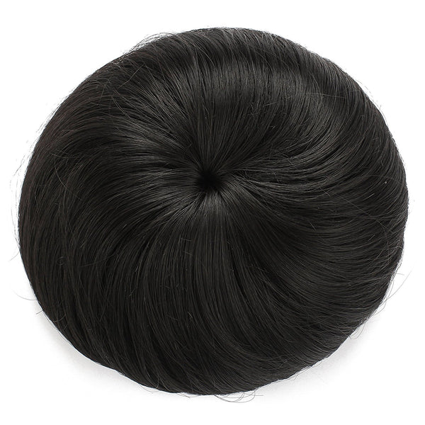 Onedor Synthetic Fiber Hair Extension Chignon Donut Bun Wig Hairpiece (2# - Darkest Brown)