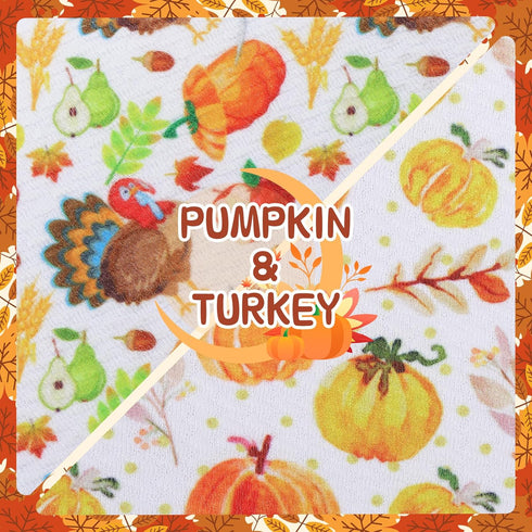 YanJie Thanksgiving Headbands for Women Girls, 3 Pcs Fall Hair Hoop with Turkey, Maple Leaves, Pumpkin Acorn