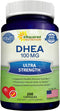 DHEA 100mg Max Strength, 200 Capsules for Balanced Hormone Levels, Natural Supplement for Metabolism, Libido, Brain,