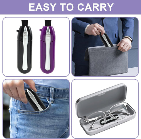 Ryetvok 2PCS Eyeglass Cleaner Kit,Portable Glasses Cleaning Tool with Microfiber Tech and Portable Mini Brusheaner