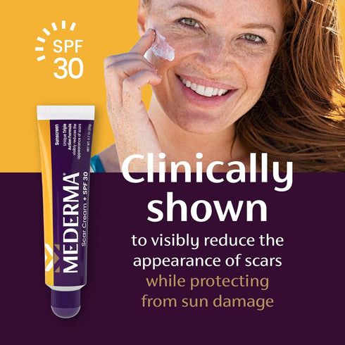 Mederma Scar Cream Plus SPF 30 - Advanced Treatment for Scars from Acne, Burns, Surgery & Injury