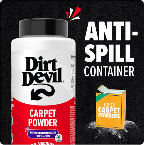 Dirt Devil 32 oz Pet Carpet Powder, Room Refresher, Pet Odor Eliminator, Tropical Wind Scent