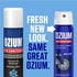 Ozium 3.5 Oz. Air Sanitizer & Odor Eliminator, Carbon Black Scent, 4 Pack for Homes, Cars, Offices