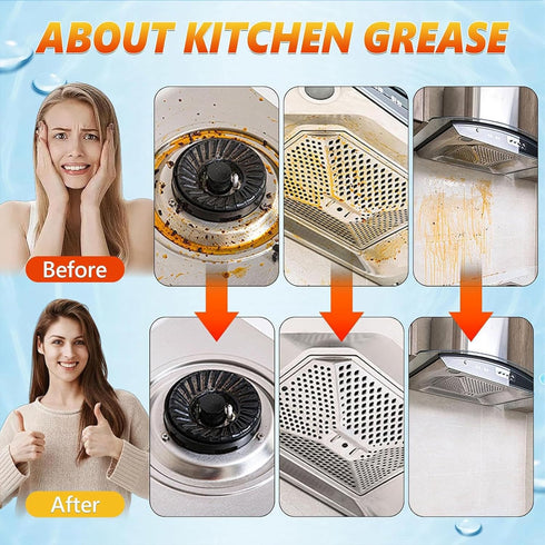 WUEOCU (2PC) FIELL Heavy-Duty Kitchen Degreaser Foam Cleaner, Clean Kitchens Up Kitchen Oil Stains, Heavy Oil Stain