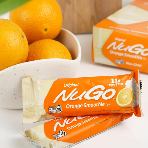 NuGo Protein Bar, Orange Smoothie, Gluten Free, 11g Protein, 15 Count