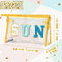 Y1tvei Clear SUN Makeup Bag - Preppy Blue SUN Chenille Varsity Letter Cosmetic Bag PVC Transparent Zipper Waterproof Beach Makeup Carry Pouch Portable Travel Toiletry Organizer for Women(Gold)