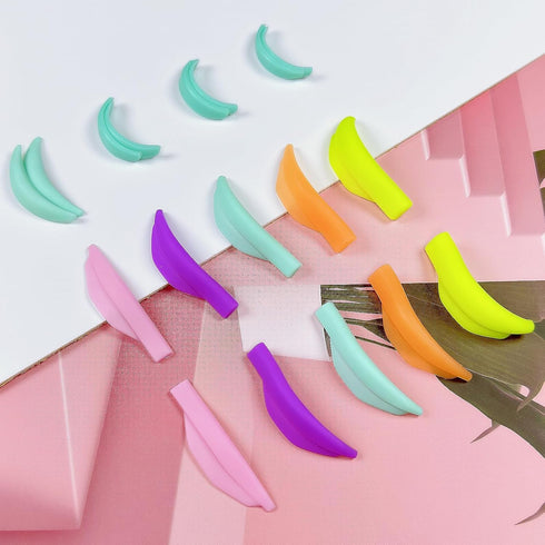 Lash Perm Rods: Silicone Lash Lift Pads, Eyelash Perm Curler Makeup Tools with Reusable Eye Patch & Ribbon (Colorful)