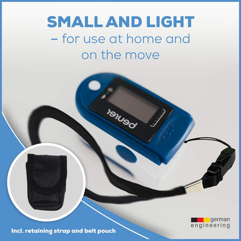 Beurer PO50 Fingertip Pulse Oximeter, Blood Oxygen Saturation & Heart Rate Monitor, Extra-Small & Light, Strap &