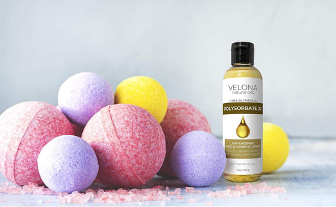 Polysorbate 20 by Velona, 16 oz Solubilizer, Food & Cosmetic Grade, All Natural for Cooking and Skin Care