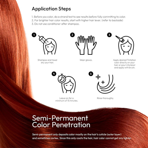 Red by Kiss Tintation Semi-Permanent Hair Color - Fuchsia, Aloe Vera, 5 Fl Oz