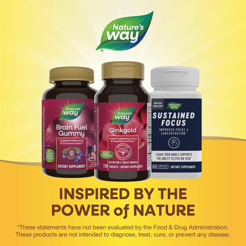 Nature's Way Ginkgold Advanced Ginkgo Extract, 150 Tablets, Supports Memory, Focus & Cognitive Function*