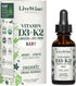Vitamin D3 and K2 Liquid Drops, Baby Vitamin D Drops with Organic MCT Oil for Healthy Bones