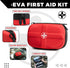 RHINO RESCUE First Aid Kit - Waterproof Portable Emergency Medical Kit for Travel, Home, Car, Camping (Red)