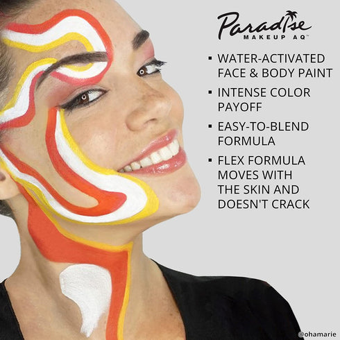 Mehron Makeup Paradise Makeup AQ Refill Size, Water Activated Face Paint, Body Paint, .25 oz (7 ml) (Light Blue) for