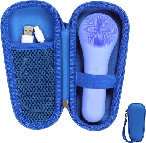 Hard Carry Case for N graCoola CLIE Sonic Facial Cleansing Brush, Waterproof Storage Holder for Silicone Face Scrubber